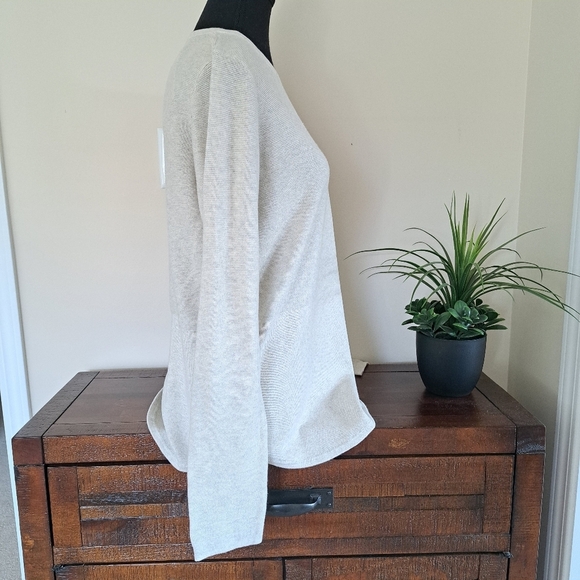 NWT Kersh Beige Long Sleeve Sweater Women's Small Knit Tunic Length - Picture 5 of 13